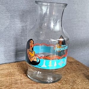 Vintage 95' Disney Pocahontas Glass Juice Crafe Vase